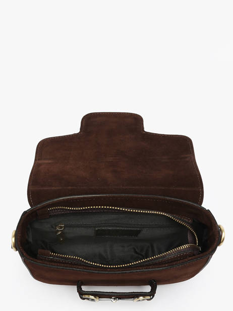 Cross Body Tas Velvet Leder Milano Bruin velvet VE260611 ander zicht 2